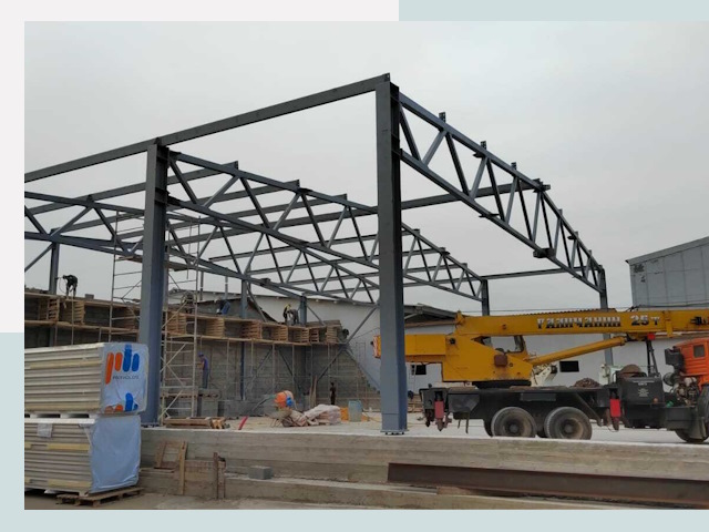 Строительство цехов в Климовске