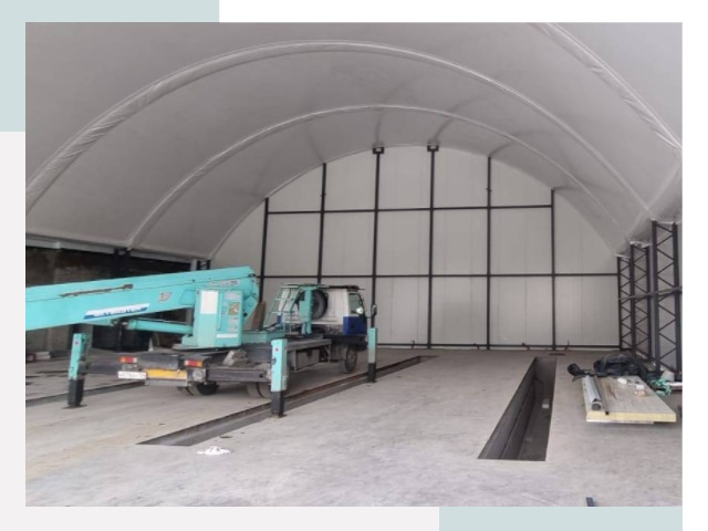 Внутреннее оснащение ангаров в Климовске